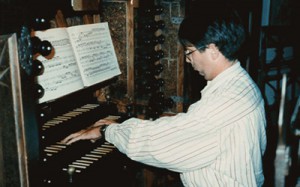 Concert op het Silbermann-orgel in de Dom te Freiberg 1993 (foto J.W.C. Lelie-Kemper)